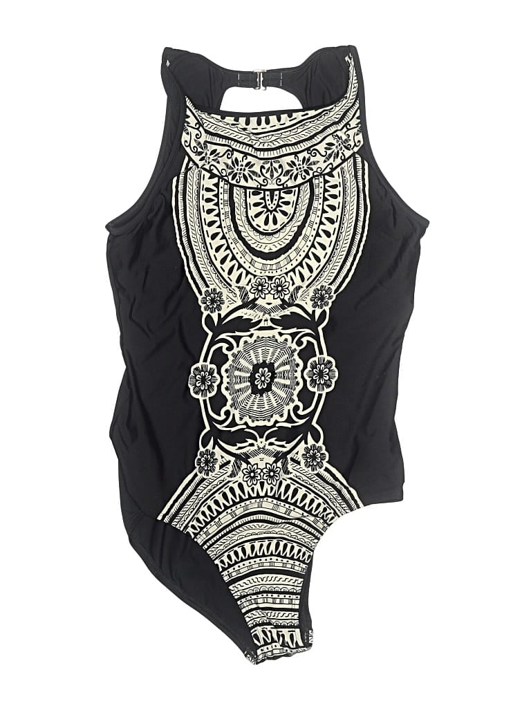 Pre-owned Jantzen One Piece Swimsuit In Black
