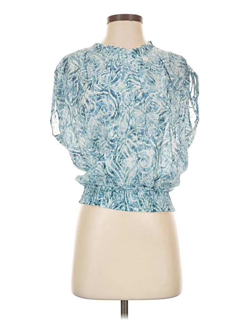 Pre-owned Voy 3/4 Sleeve Blouse In Teal