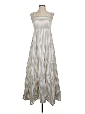 Madewell Striped Tiered Maxi Dress (view 1)