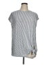 Max Studio Stripes Silver Short Sleeve Blouse Size 1X - photo 1