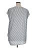 Max Studio Stripes Silver Short Sleeve Blouse Size 1X - photo 2