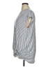Max Studio Stripes Silver Short Sleeve Blouse Size 1X - photo 5