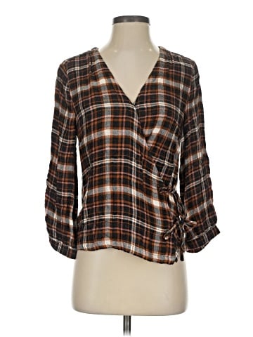 Madewell Plaid Gauze Double-Tie Wrap Top (view 1)