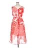 DKNY 100% Polyester Print Red Cocktail Dress Size 14 - photo 2