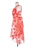 DKNY 100% Polyester Print Red Cocktail Dress Size 14 - photo 5