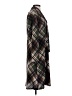 Connected Apparel Plaid Brown Casual Dress Size S - photo 4