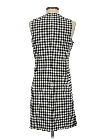 Madewell V-Neck Mini Vest Dress in Gingham (view 2)