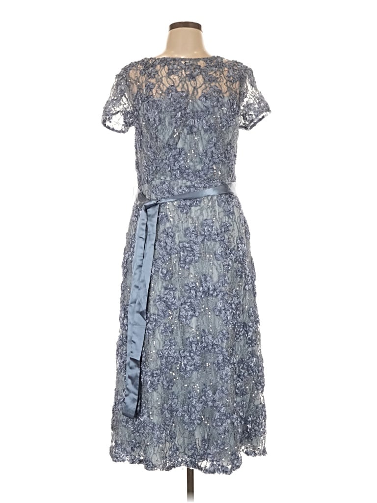 Pre-owned Oleg Cassini Casual Dress In Blue