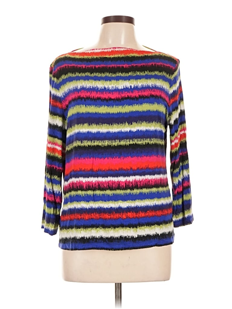 Pre-owned Ruby Rd. 3/4 Sleeve T-shirt In Blue