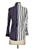 New Look Stripes Silver Long Sleeve Button-Down Shirt Size 2 - photo 2