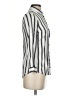 New Look Stripes Silver Long Sleeve Button-Down Shirt Size 2 - photo 4