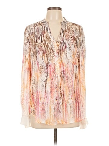 Haute Hippie Long Sleeve Silk Top (view 1)