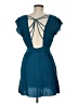 BCBGeneration 100% Rayon Solid Teal Casual Dress Size 6 - photo 2