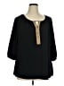 Belldini Black 3/4 Sleeve Blouse Size 1X - photo 1