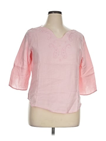 Caribbean Joe 3/4 Sleeve Blouse (view 1)
