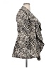 Calvin Klein Animal Print Black Ivory Blazer Size 14 - photo 4