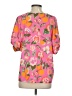 Crosby 100% Polyester Pink Short Sleeve Blouse Size S - photo 2