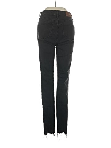Madewell Tall 9" Mid-Rise Skinny Jeans in Berkeley Black: Button-Through Edition (view 2)