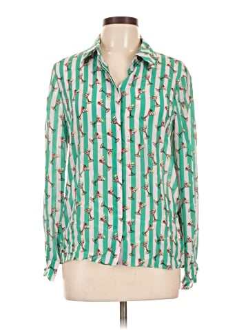 Alice + Olivia Long Sleeve Silk Top (view 1)