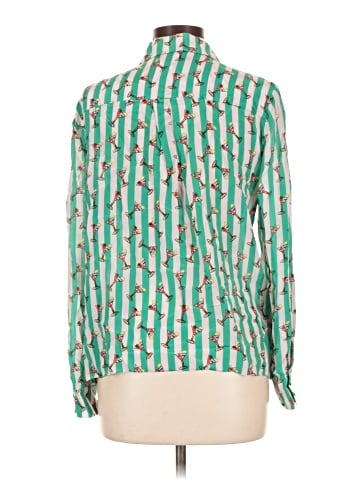 Alice + Olivia Long Sleeve Silk Top (view 2)