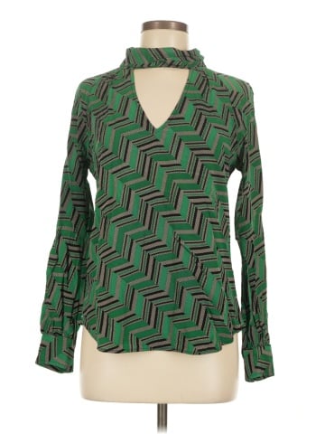 Trina Turk Long Sleeve Silk Top (view 1)