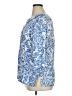 JM Collection 100% Linen Blue 3/4 Sleeve Blouse Size 14 - photo 5