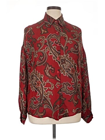 Linda Allard Ellen Tracy Long Sleeve Silk Top (view 1)