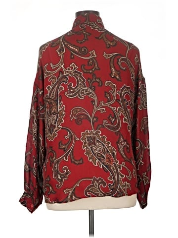 Linda Allard Ellen Tracy Long Sleeve Silk Top (view 2)