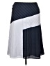 DKNY 100% Polyester Stripes Blue Casual Skirt Size 14 - photo 1