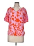 Talbots 100% Viscose Orange Short Sleeve Blouse Size M - photo 1