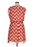 Tacera 100% Polyester Chevron-herringbone Red Casual Dress Size XL - photo 2