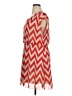 Tacera 100% Polyester Chevron-herringbone Red Casual Dress Size XL - photo 5