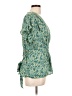 Max Studio 100% Polyester Green Short Sleeve Blouse Size L - photo 4