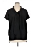 ELOQUII 100% Polyester Black Short Sleeve Blouse Size 16 Plus - photo 1