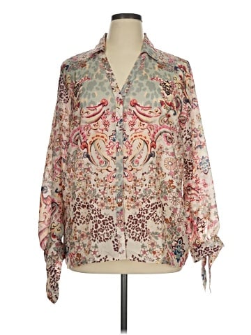 Johnny Was Long Sleeve Silk Top (view 1)