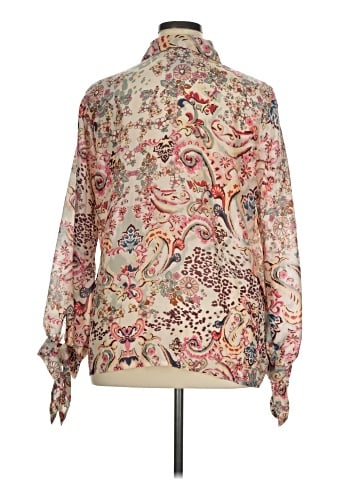 Johnny Was Long Sleeve Silk Top (view 2)