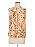 Calvin Klein Tan Sleeveless Blouse Size M - photo 1