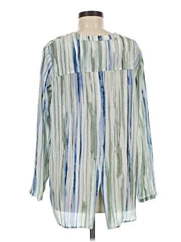 Nic + Zoe Long Sleeve Silk Top (view 2)