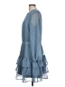 Express 100% Polyester Polka Dots Blue Casual Dress Size L - photo 5