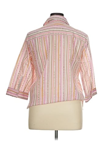 Unbranded 3/4 Sleeve Button-Down Shirt (view 2)