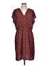 Halogen 100% Polyester Animal Print Red Casual Dress Size L - photo 1