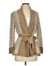 Ruby Rd. Stripes Color Block White Tan Cardigan Size S - photo 1