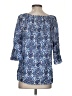 Milly Blue 3/4 Sleeve Blouse Size S - photo 2