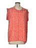 CAbi 100% Polyester Red Short Sleeve Blouse Size L - photo 1