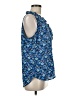 CAbi 100% Polyester Blue Sleeveless Blouse Size M - photo 4