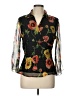 Worthington 100% Polyester Floral Black 3/4 Sleeve Blouse Size L - photo 1