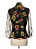 Worthington 100% Polyester Floral Black 3/4 Sleeve Blouse Size L - photo 2