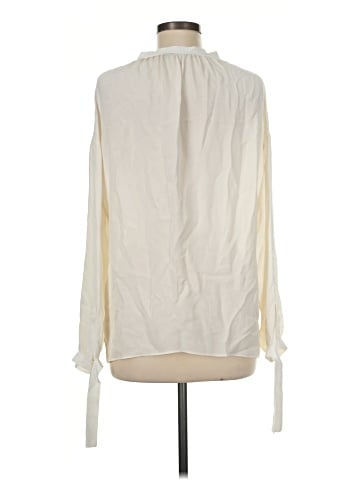 Vince. Long Sleeve Silk Top (view 2)