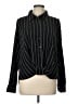 Caslon Stripes Black Long Sleeve Blouse Size L - photo 1