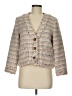 Ann Taylor 100% Polyester Tweed Gold Blazer Size 6 Petite - photo 1